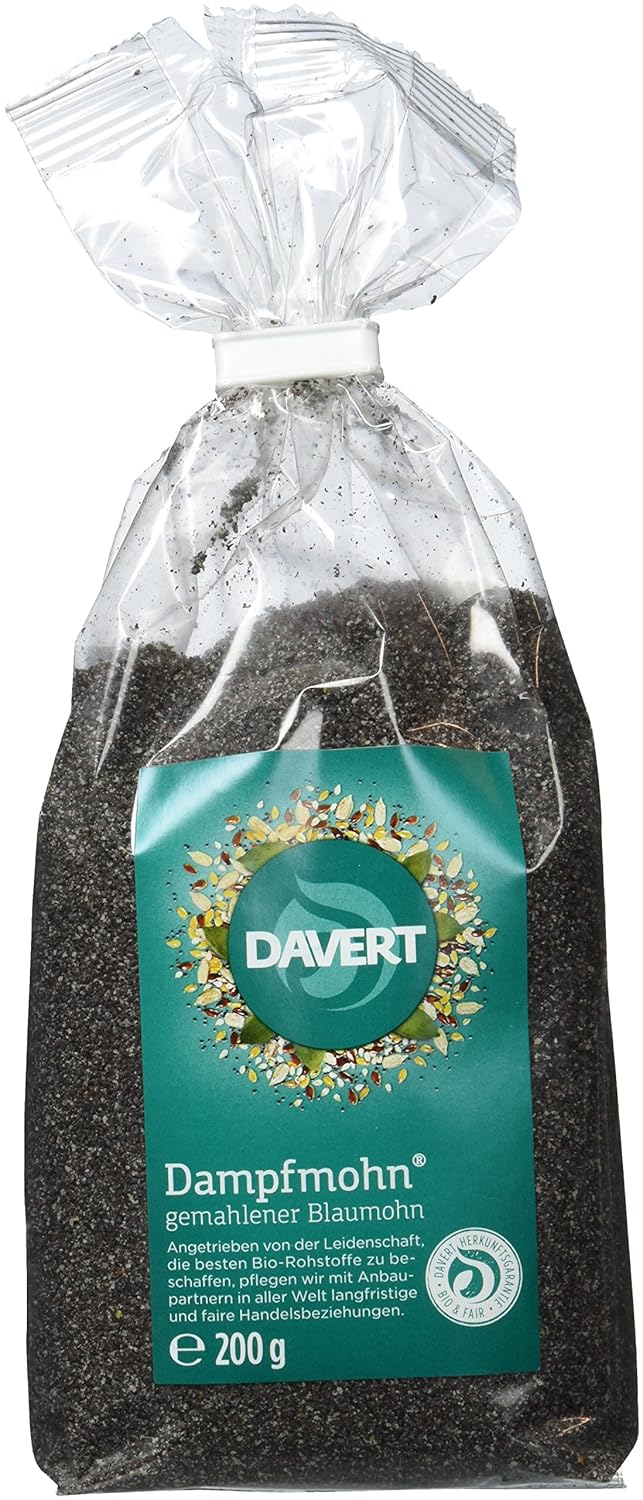 Blaumohn Gemahlen 500g Dampf- – Backfertige Top-Qualität Ohne Zusätze, Ideal Für Mohnkuchen, Brötchen & Gebäck Samen Mohn