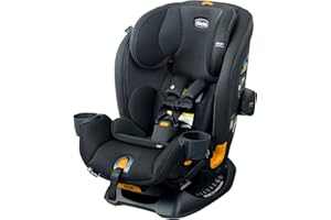 Chicco OneFit LX ClearTex All-in-One Car Seat with LeverLock Installation, Slim Design, Convertible Car Seat, Seat for Infants and Children 5-100 lbs | Ebony/Black