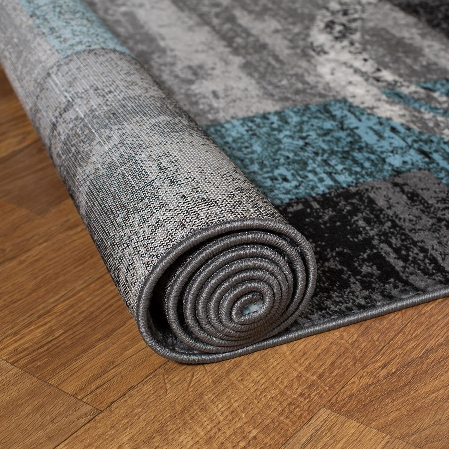 Rugshop Contemporary Abstract Circle Design Soft Area Rug 5'3