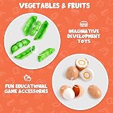 JOYIN 71 Pcs Cutting Play Food Set with Storage Basket Kids Kitchen Toy view 4