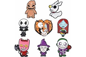 BEAMANDI Halloween Cartoon Character Enamel Pins for Backpacks Bags Hats Clothes Accessories Women Enamel Lapel Badge Pins Brooch Set