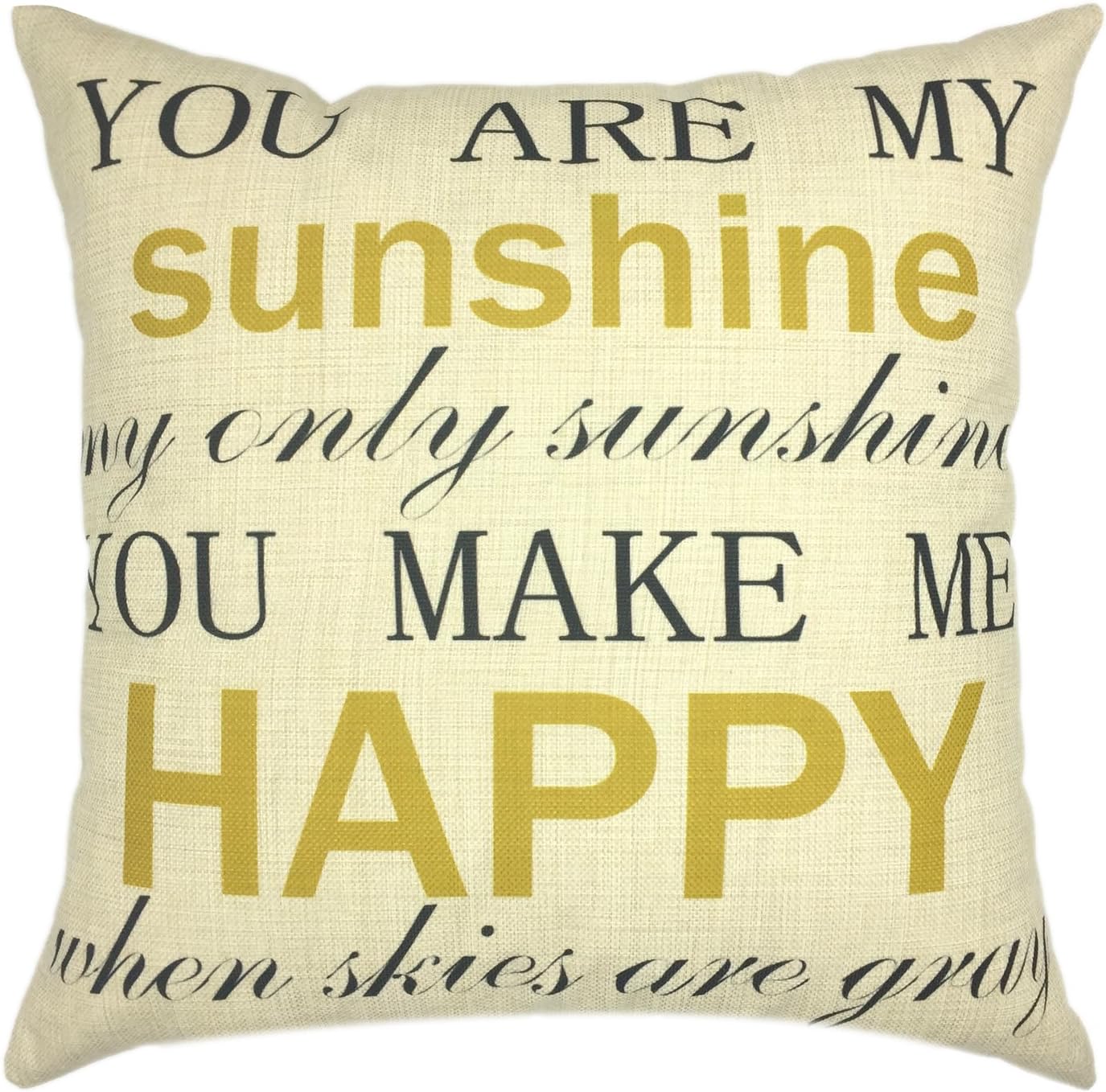 Amazon Com Your Smile You Are My Sunshine Square Decorative Throw