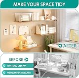 WELDUN 4 Pack Floating Shelf Brackets 30 cm Heavy Duty Black L Shaped view 4