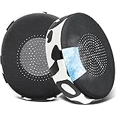 SOULWIT Cooling Gel Earpads Replacement for Jabra Evolve2 65 (Evolve 2 65MS 65UC MS UC)/Evolve2 40 (40UC 40MS USB)/Elite 45h On-Ear Headset, Ear Pads Cushions with Ice Silk Fabric - Snow Leopard