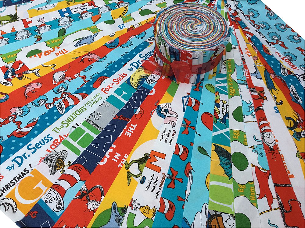 Robert Kaufman ORIGINAL DR. SEUSS FAVORITES Jelly Roll 2.5inch Fabric