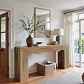Tribesigns 63" Farmhouse Console Table, Wooden Couch Table Behind Sofa with Storage, Long Entryway Sofa Station, Narrow Conso