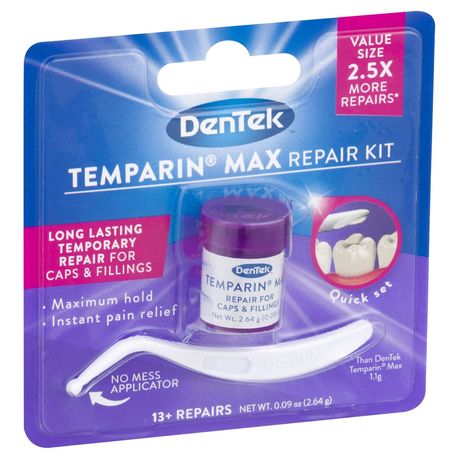 DenTek Temparin One Step Lost Filling Repair 1 Each (Pack of 2): Health & Personal Care