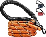 Candure Dog Lead 5 FT Orange Soft Padded Anti Slip Reflective 152cm