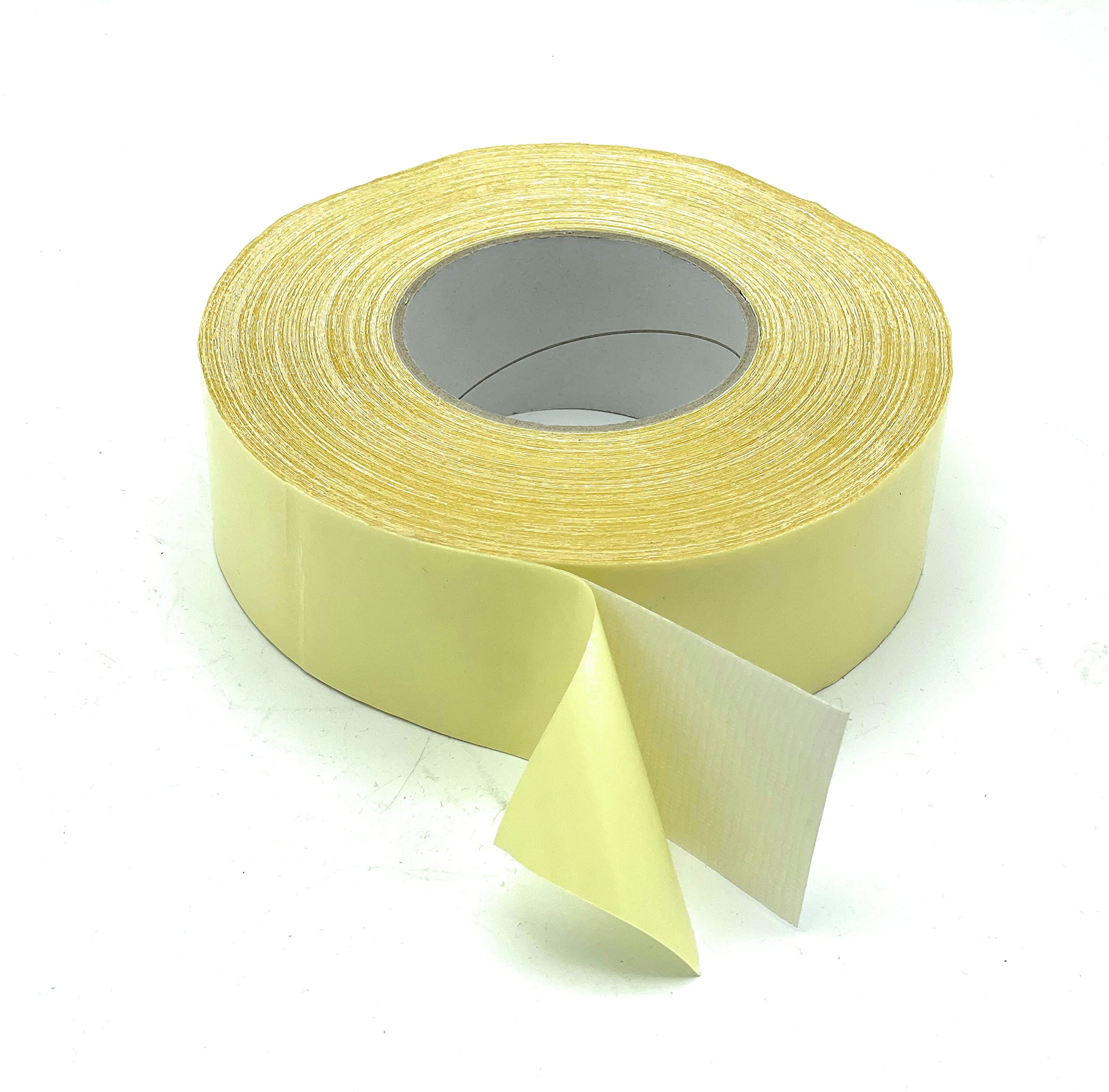 CCA Double-sided Anti-plasticiser heavy-duty cloth tape. Big 50 mtr roll x 48mm, Extra strong Original carpet lino cushion floor tape