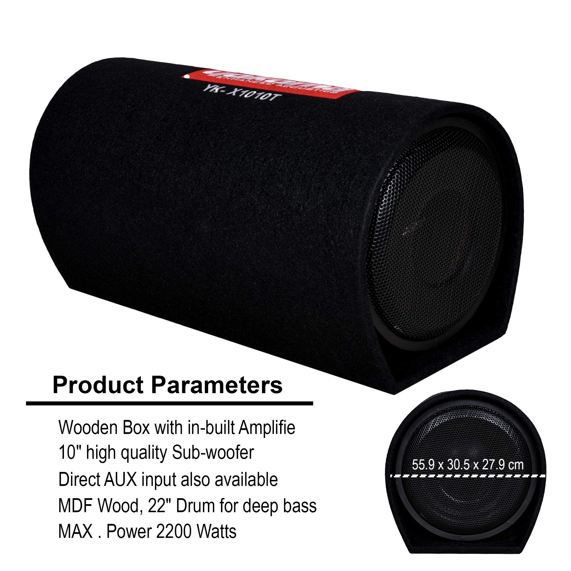 subwoofer inbuilt amplifier for car