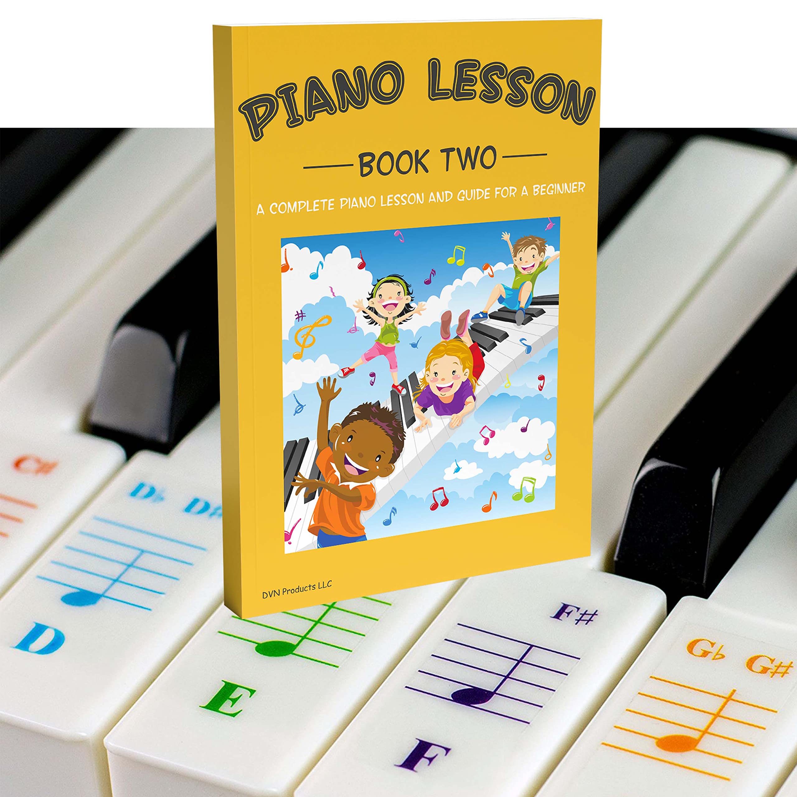Piano Lessons Book2: A Complete guide for Beginners (88 Key Sticker + Book)