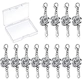 12 Pieces Magnetic Jewelry Clasps Rose Magnetic Clasps Extender Lobster Clasp Closures Jewelry Clasp for Necklaces Bracelets Jewelry Making