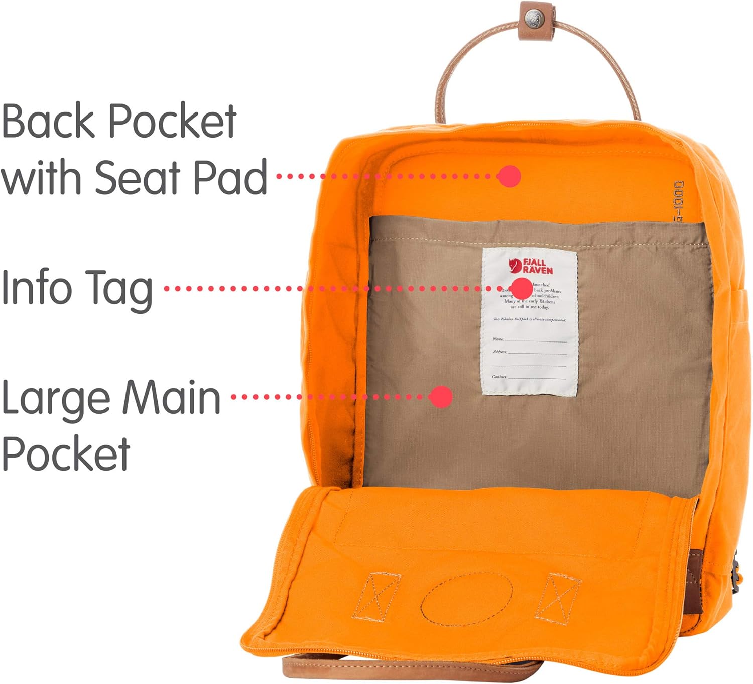 kanken no 2 seashell orange