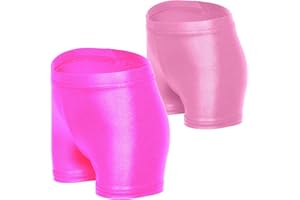iLover Solid Color Girls' Sparkle Dance and Tumbling Athletic Gymnastics Shorts