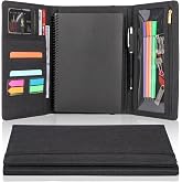Ditiord Trifold Executive Size Notebook Cover for Rocketbook 6&ldquo;x8.8&rdquo; | Waterproof Fabric, A5 Portfolio Organizer, Pen Holder, Zipper Pocket, Card Slots, Fits Rocketbook Core, Fusion, Panda