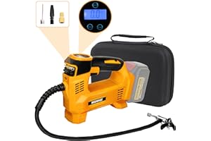 IRONFIST Tire Inflator for DEWALT Battery Portable Air Compressor for Car, Bicycle, Ball, 20V Auto Tire Pump with Digital Pressure Gauge (Tool Only, NO Battery)