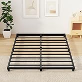 Mashomdec 4 Inch Bed Frames Queen Size Low Profile Metal Platform Bed Frame Heavy Duty Steel Slat Support, No Box Spring Needed, Easy Assembly, Noise Free