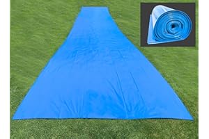 SZP Make-A-Slide. Giant Blue Plastic Water Slides for Adults - 100, 75, 50 Feet Long Heavy-Duty Slip and Slides Water Tarps (100 Foot Slide)