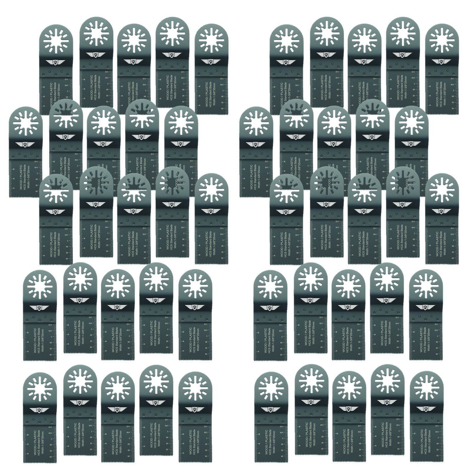 50 x 35mm TopsTools UN35F_50 Wood Cutting Blades Compatible with Bosch Fein (Non-StarLock) Makita Milwaukee Einhell Ergotools Hitachi Parkside Ryobi Worx Workzone Multitool Multi Tool Accessories