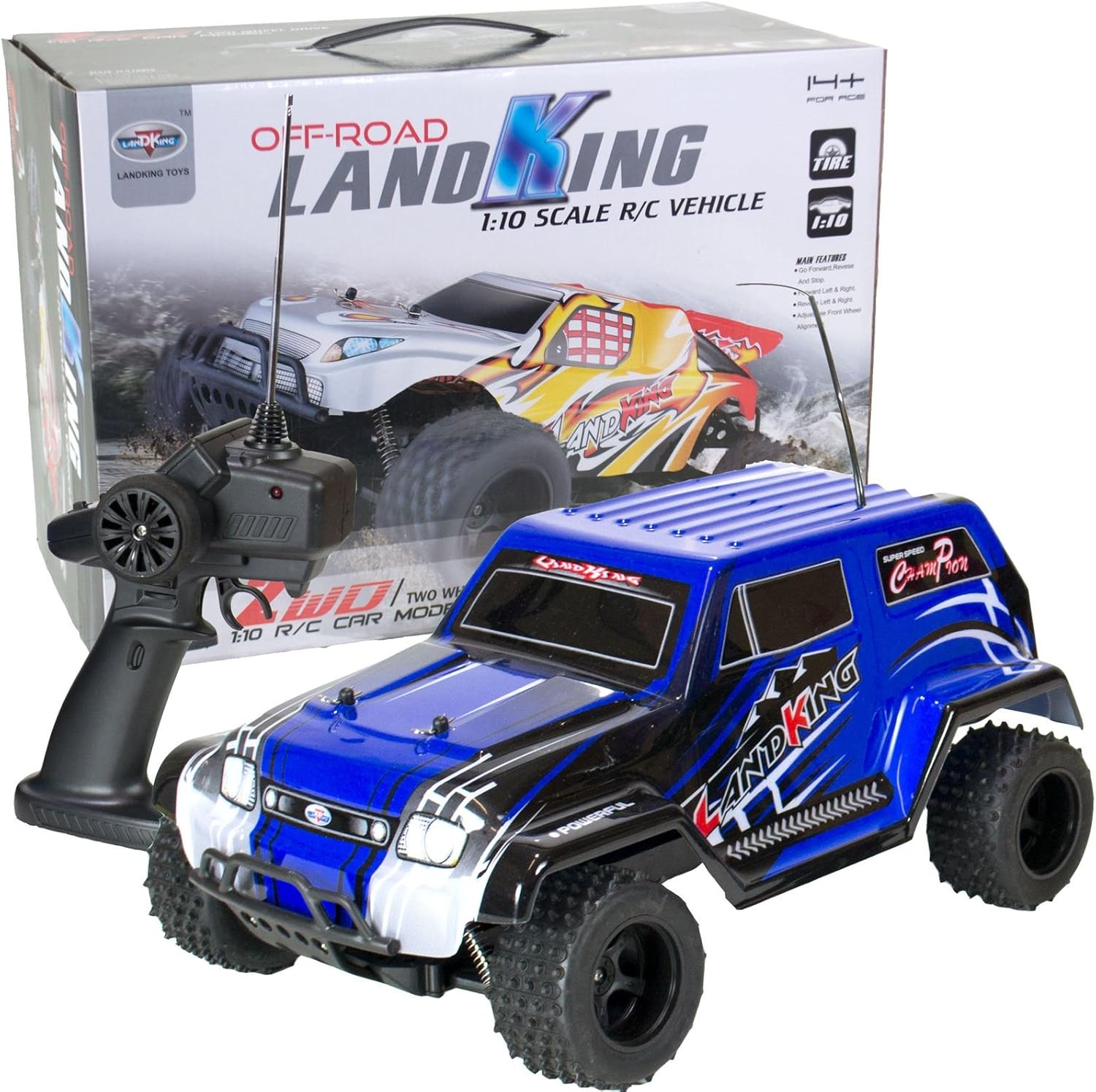 Land King Remote Control Car Blue Off Road Amazon.co.uk Toys & Games