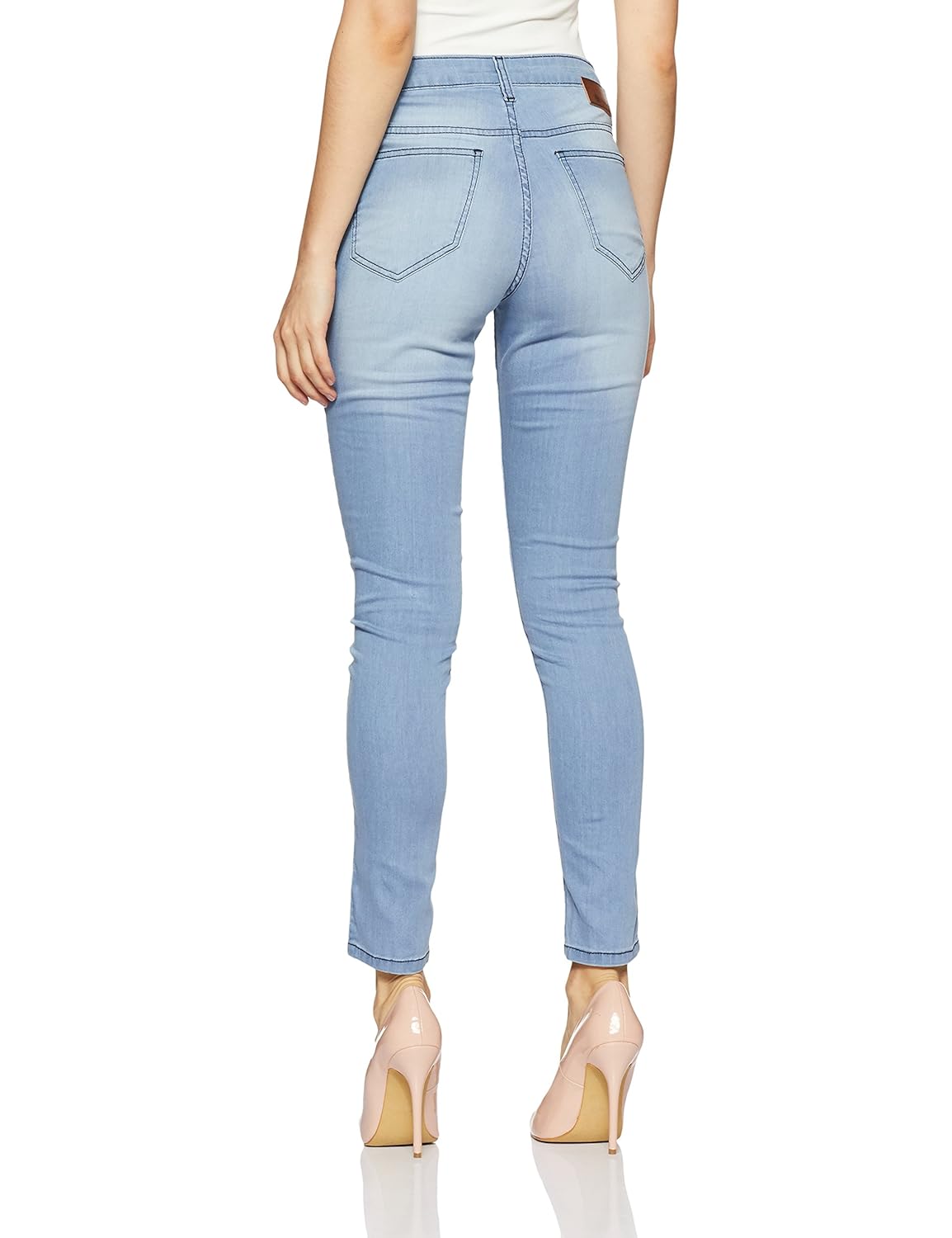 symbol amazon brand women's mid waist skinny jeans