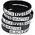 Lotto 2x Ammortizzatori Silicone Black Lives Matter Per Racchetta Tennis – Riduce Vibrazioni, Design Attuale