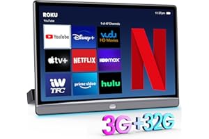 13.3 Inch Android 11.0 4K Car Headrest TV, MaxAngel Car Monitor TV for Back Seat, Headrest Car Player Touch Screen with Phone Wireless Mirror Link/WiFi/Bluetooth/HDMI/USB/AirPlay Video Player