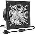 HG Power 6 Inch Exhaust Fan with Switch, Powerful Kitchen Exhaust Fan with Damper, Potable Window Exhaust Fans, Small Fume Extractor Ventilation Fan for Attic, Shop, Smoking Room, Garage
