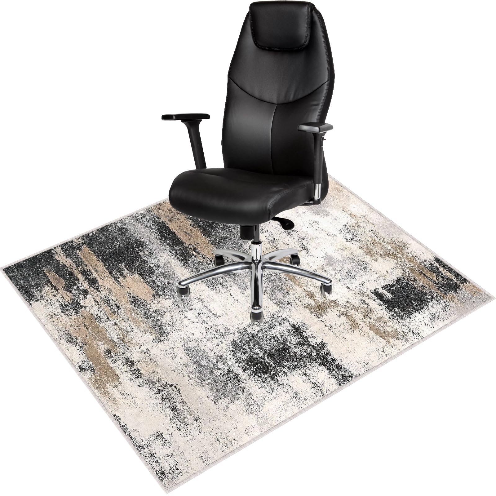 Lurowo Office Chair Mat for Carpeted, Non-Slip Office Chair Mat for Hardwood Floors 120 * 90cm, Easy to Clean Chair Desk Mat For Carpet (C)