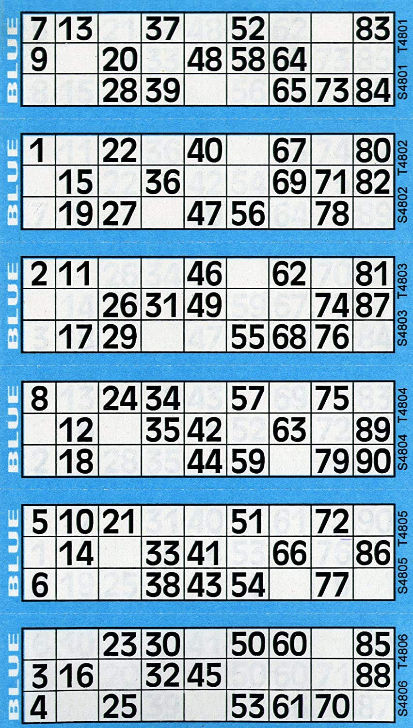 Jumbo Bingo Tickets pads 6 to view (Blue)