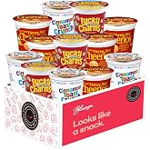 Cereal Cups Variety Pack, Single Serve Individual Breakfast Cereal, 12 Pack | Honey Nut Cheerios, Lucky Charms, Cinnamon Toast Crunch, Single-Serve Portions, On-The-Go Breakfast, Care Package, Gift Box