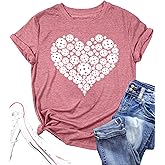 LAZYCHILD Pickleball Shirts Women Heartbeat Graphic T-Shirt for Pickleball Lover Gift Shirt