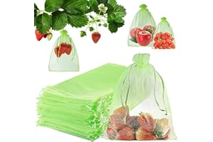 Ruolan Fruit Protection Bags For Fruit Trees120PCS,Mesh Bags To Protect Fruit On Trees,Grape Protection Bags,Grape Vine Mesh Netting,Reusable Fruit Bags (6X8 inch)