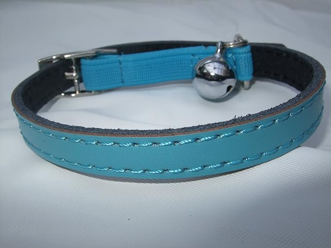 pink leather cat collar