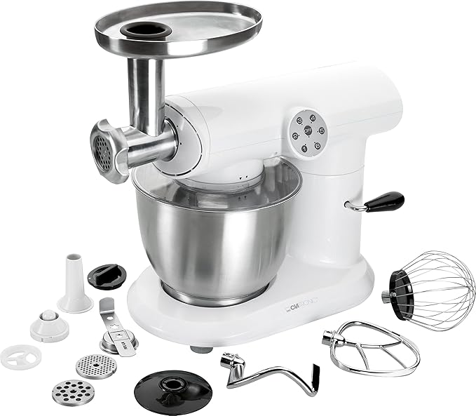 Clatronic Stand Mixer with Bowl and Meat Grinder, 1000 Watt Amazon.co