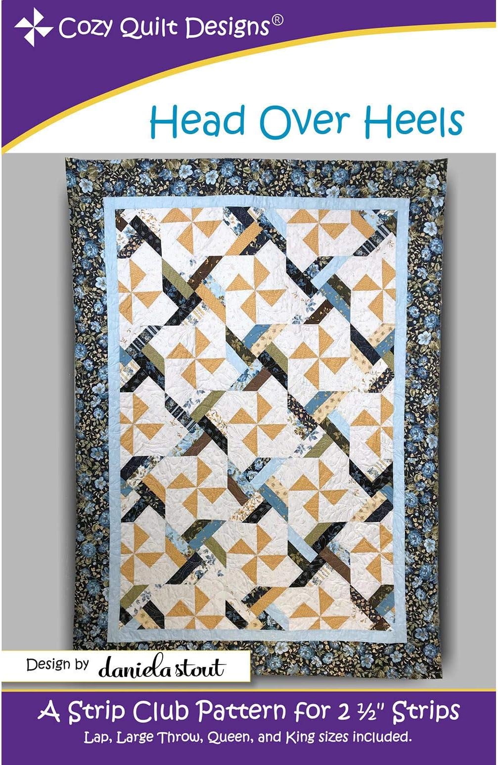 Head Over Heels - 2.5" Strips, Multiple Size Options, by Cozy Quilt Designs