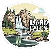 Idaho Falls Sticker 4 Inch Waterfall Travel Souvenir Destination - Waterproof Vinyl Decal for Laptop Water Bottle Car Tumbler - Durable Aesthetic Long-Lasting Stickers for Adults ID44990