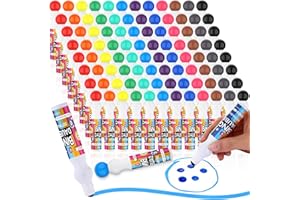 Crtiin 96pcs Bingo Daubers Bulk in 12 Colors, 0.5 Oz, Assorted Colors Set of Bingo Markers,bingo Supplies Dot Markers Dot Paint Craft Ideal for Art and Crafts Painting Supplies Drawing Coloring