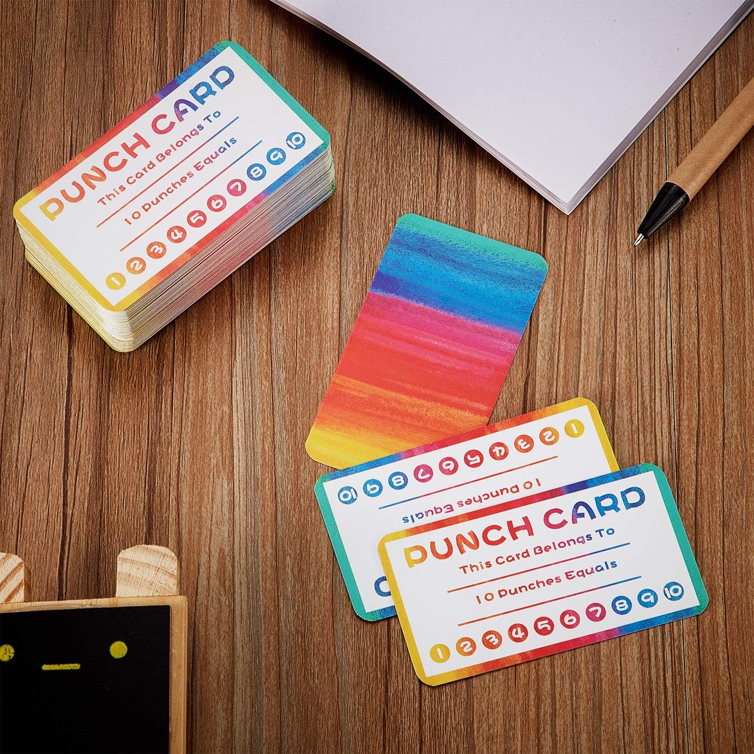 Punch Cards Incentive Reward Cards, Classroom Kids Rewards for Teachers Students Customer Supplies, Business Kids Behavior Students (300 Pieces) : Office Products