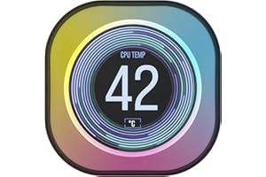 CORSAIR iCUE Link AIO LCD Screen Module - 2.1” IPS LCD Screen - 24 Individually Addressable RGB LEDs - Tool-Free Installation - Black