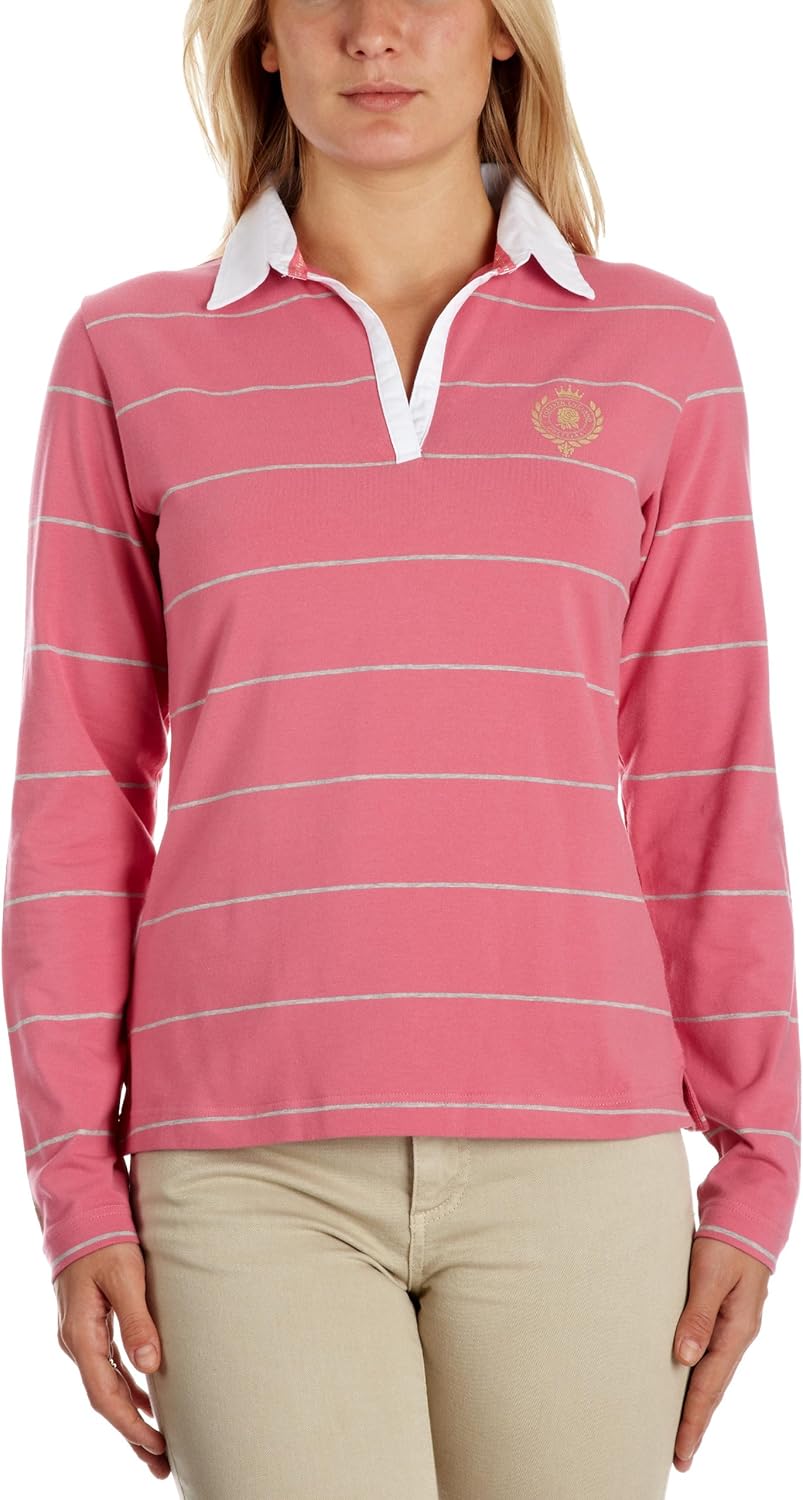 England Rugby Women's Rugby Shirt Candy/Greymarl, Large Amazon.co.uk