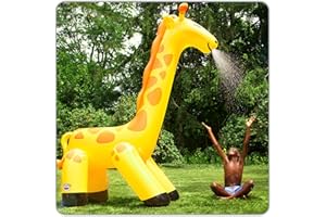 BigMouth Inc. Giant Giraffe Inflatable Sprinkler for Kids, Backyard Water Toy with Simple Inflate/Deflate, Fun Summer Activities