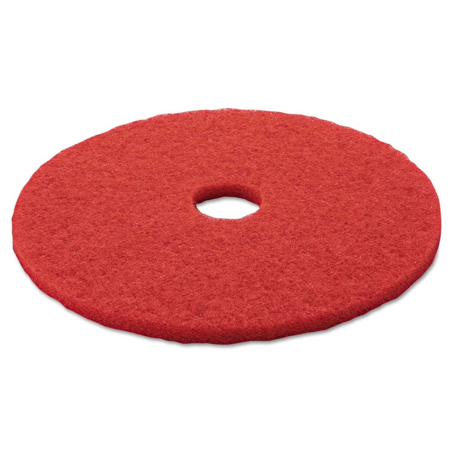 3M Buffer Floor Pad 5100, Red, 20", 5/Case, Removes