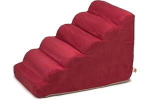 Snoozer Scalloped Pet Ramp, Large, Red