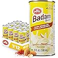 MTR Badam Drink, Ready-to-Drink - Authentic Indian Almond Milk Beverage, Real Bits of Almond & Saffron, No Added Preservatives, No Added Artificial Flavors & Colors, Gluten-Free, Refreshing Drink, Perfect for Anytime Refreshment, Pack of 12