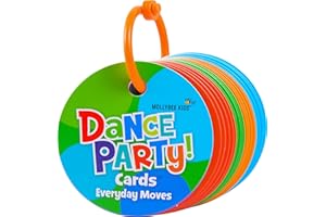 MOLLYBEE KIDS Preschool Dance Party Cards Everyday Moves, Gifts for Ages 3+, Toddler Travel Game and Activity