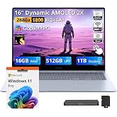 Samsung Galaxy Book4 Edge 16" 3K Touch Laptop, Snapdragon X Elite, Qualcomm Adreno Graphics, 16GB RAM, 1.5TB Storage (512GB UFS+1TB Docking Station), Backlit, Fingerprint, Copilot+ PC, Win11 Pro, Blue