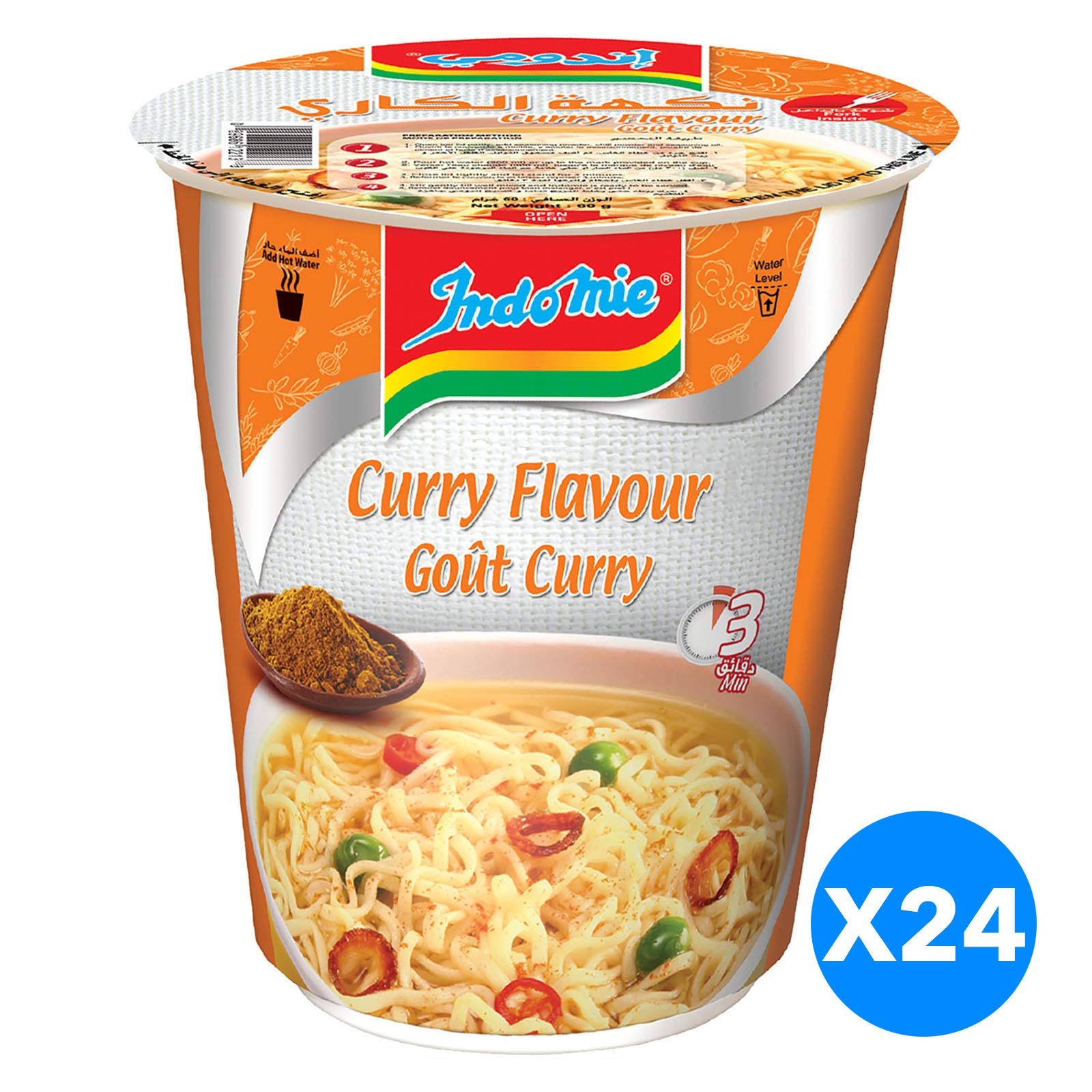 Indomie Gout Curry Flavour Cup Noodles 60 gm x 24 price in UAE