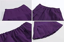 SANGTREE Pleated Skirt for Girls, High Elastic