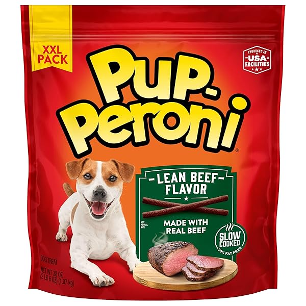 PUP-PERONI DOG TREATS, LEAN BEEF FLAVOR, 38 OUNCE, MADE WITH REAL BEEF, 90% FAT FREE